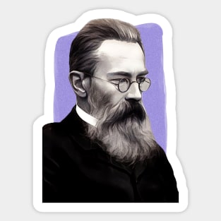 Russian Composer Nikolai Rimsky Korsakov illustration Sticker